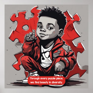 Poster Autismo- Guarde ou design seu