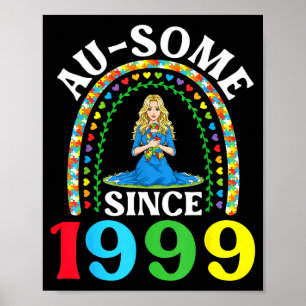 Poster Autismo Incrível Ausome Desde 1999 Feliz 27º Anive