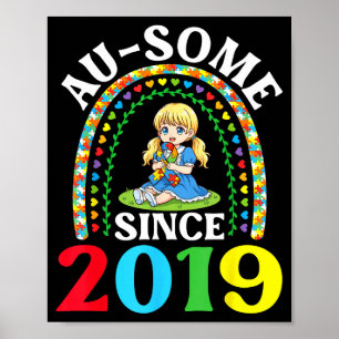 Poster Autismo Incrível Ausome Desde 2019 Conscientização