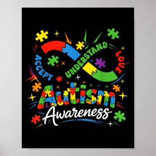 Poster Autismo infinito neurodiversidade aceita entender