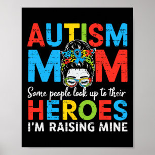 Poster Autismo Mãe Aumentando O Herói Autismo Sensibiliza