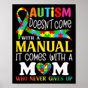 Poster Autismo Mãe Autismo Consciência 2025 não vem