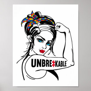 Poster Autismo Mãe Mãe Mãe Mãe Inseparável Rosie The