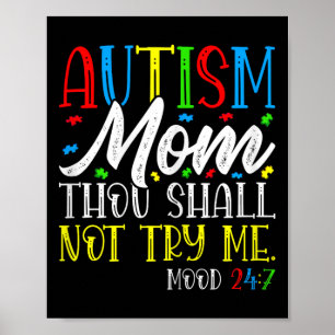 Poster Autismo Mãe, Não Me Tentarás - Autismo Awarenes