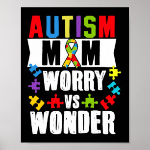 Poster Autismo Mãe Preocupa-Se Com Deficiência Maravilha