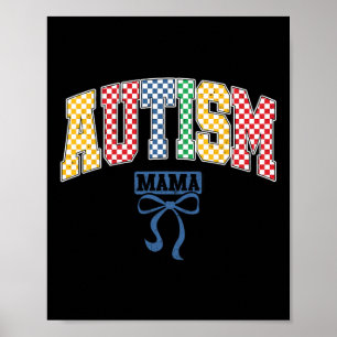 Poster Autismo Mamãe Arco Coquette Autismo Fofo