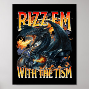 Poster Autismo Meme Dragon Rizz Em Com O Tismo Autista