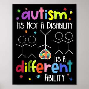 Poster Autismo Não É Deficiência É Uma Habilidade Diferen