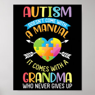Poster Autismo não vem com um manual que vem com um