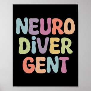 Poster Autismo Neurodivergente Autismo Consciência Aceita