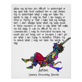 Póster Autismo: Poster de Perturbação de Processamento Se