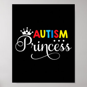 Poster Autismo Princesa Filha Família Autista Crianças em