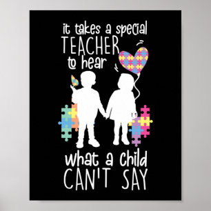 Poster Autismo Professor Especial De Educação Para Ouvir