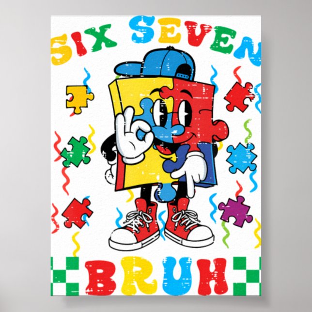 Poster Autismo Puzzle Seis Sete 67 Bru (Frente)