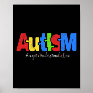 Poster Autismo Quebra-cabeça Accept Entenda Autismo Autis