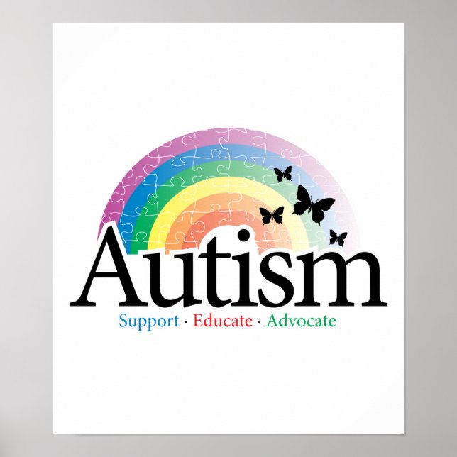 Póster Autismo Rainbow (Frente)