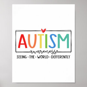 Poster Autismo Retroativo Vendo O Mundo Diferentemente Au