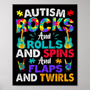 Poster Autismo Rochas E Rolos E Gira Consciência Autismo