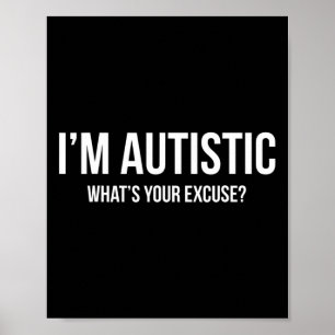 Poster Autismo Sarcástico - Eu sou autista