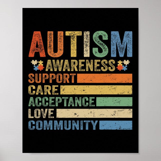 Poster Autismo Sensibilização Aceitação de Cuidados de Sa (Frente)