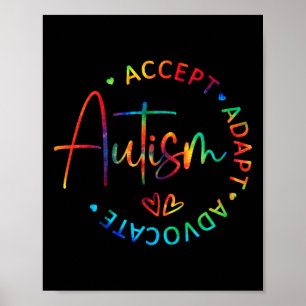 Poster Autismo Sensibilização Aceite Adaptar Advocate Aut