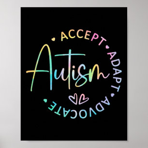 Poster Autismo Sensibilização Aceite Adaptar Advocate Aut