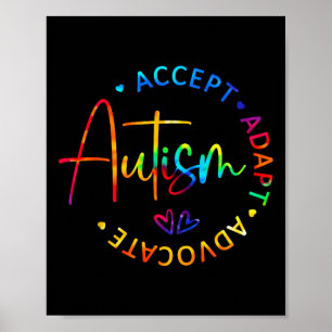 Poster Autismo Sensibilização Aceite Adaptar Advocate Aut