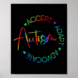 Poster Autismo Sensibilização Aceite Adaptar Advocate Aut