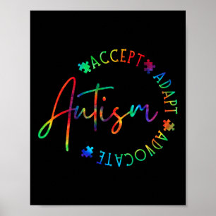 Poster Autismo Sensibilização Aceite Adaptar Advocate Aut