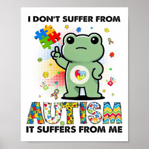 Poster Autismo Sensibilização Engraçado Sapo Memória Auti