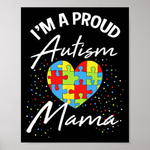 Poster Autismo Sensibilização Orgulhosa Mãe Quebra-cabeça