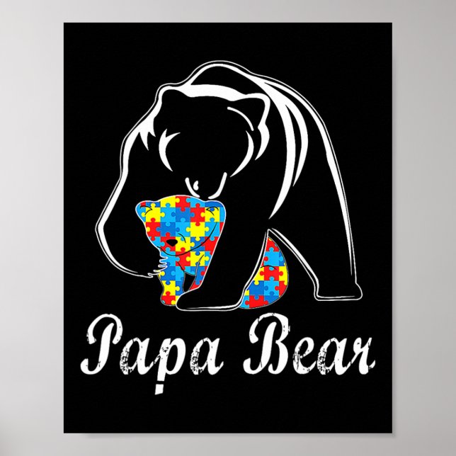 Poster Autismo Sensibilização Papa Urso Apoio Adultos Aut (Frente)
