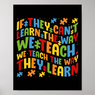 Poster Autismo Sensibilização Professora Quebra-cabeça Ci