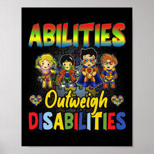 Poster Autismo Sensibilização Rapazes Supera as Deficiênc