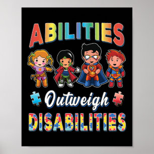 Poster Autismo Sensibilização Rapazes Supera as Deficiênc