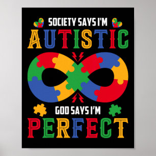Poster Autismo Sensibilização Sociedade Diz Que Eu Sou Au