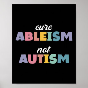 Poster Autismo Sensibilização Suporte A Abletismo Não É U