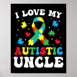 Poster Autismo Sensibilização Tio Eu Amo Meu Tio Autista