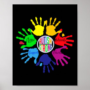 Poster Autismo Sinal de Consciência Linguagem Quebra-cabe