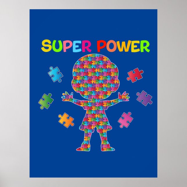 Poster Autismo, super poder (Frente)