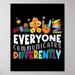 Poster Autismo Todos Comunicam Diferentemente Autismo Aw
