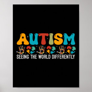 Poster Autismo Vendo o Mundo de Forma Diferente Conscient