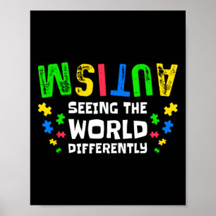 Poster Autismo Vendo o Mundo de Maneira Diferente Neurodi