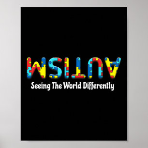 Poster Autismo Vendo O Mundo Diferente Do Autismo De Cabe