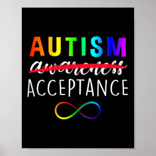 Poster Autismo - Vermelho - Aceitação Não Consciência