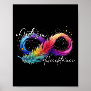 Poster Autismo Vermelho em vez de Infinito Símbolo Autist