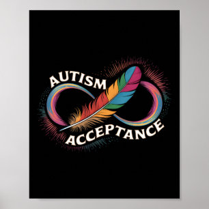Poster Autismo Vermelho em vez de Infinito Símbolo Autist
