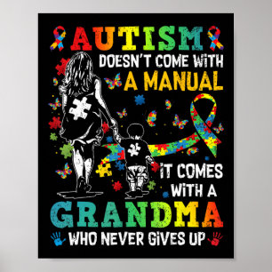 Poster Autismo Vovó não vem com Autismo manual