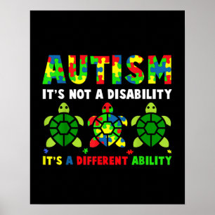Poster Autista Autismo Não é uma deficiência