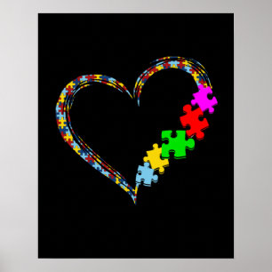 Poster Autista  Autismo Sensibilização Quebra-cabeça